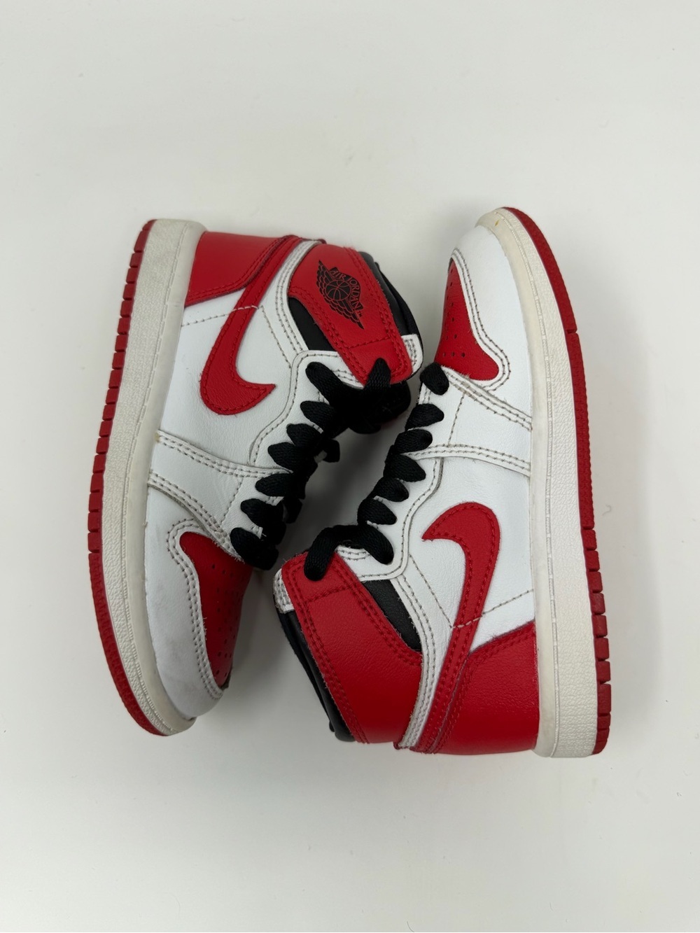 Jordan Kids High-Top Sneakers in Red, White & Black Sz.11 - Picture 5 of 8